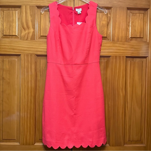 J. Crew Coral Linen Dress Linen Dress Size 2 NWT